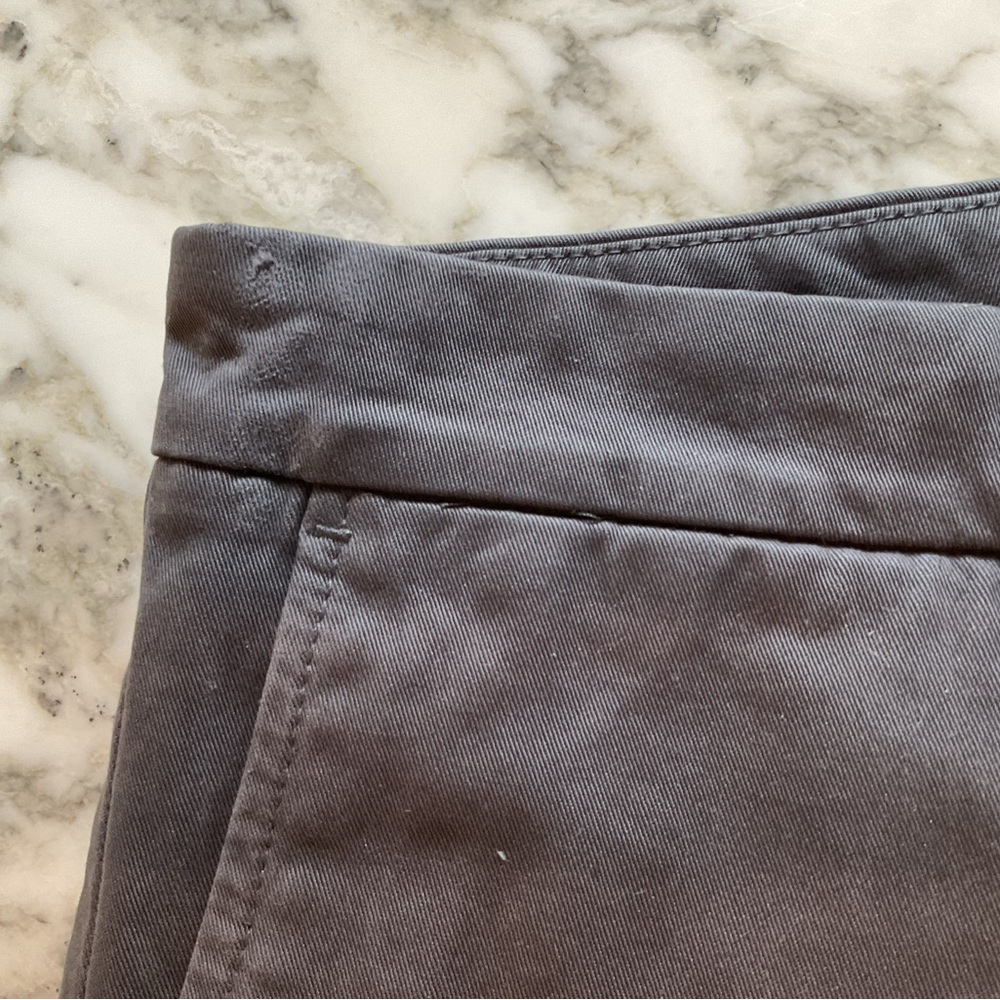 NWT Madewell Charcoal Grey Flat Front Chino Shorts Sz 32 - small flaw by belt - Picture 5 of 8